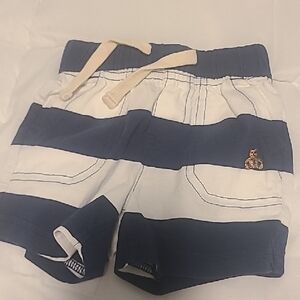 GAP Kids Blue and White Striped Shorts